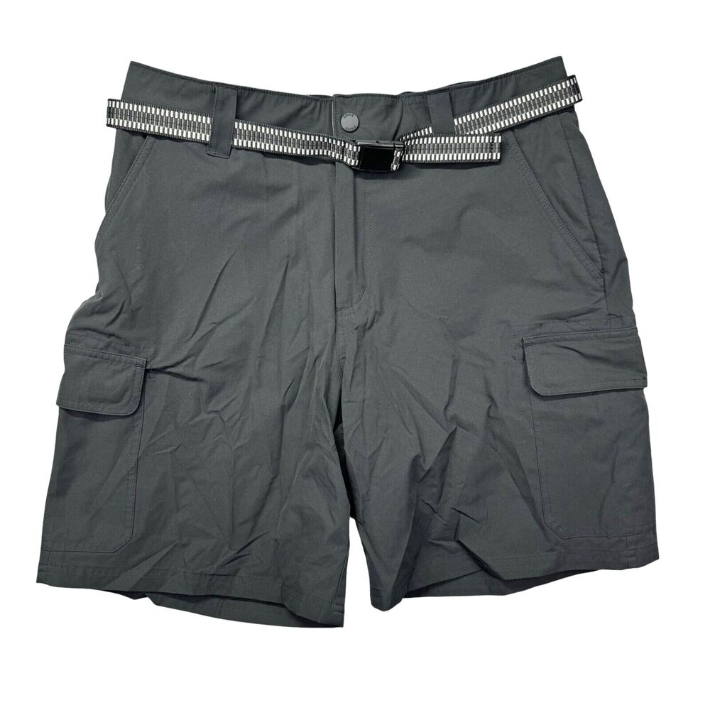 Orvis Shorts Men's 32 Black Cargo Belted 4 Way Stretch Outdoors Casual Flex